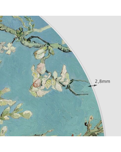 Testiera in vinile blu Almendro - 160x165 cm