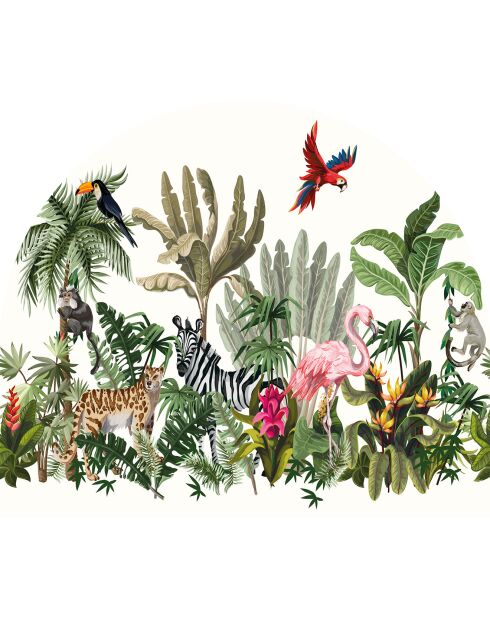 Testiera per letto Arco Infantil Selva 3 in vinile multicolore - 127x165 cm