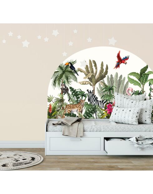 Testiera per letto Arco Infantil Selva 3 in vinile multicolore - 127x165 cm