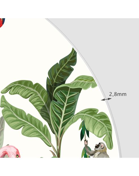 Testiera per letto Arco Infantil Selva 3 in vinile multicolore - 127x165 cm