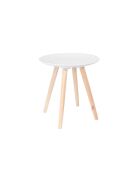2 Tables gigognes rondes Relief gouttelette blanc/beige