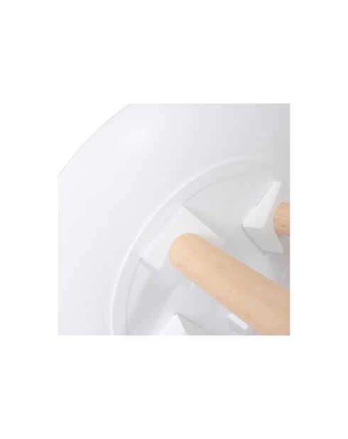 2 Tables gigognes rondes Relief gouttelette blanc/beige