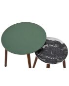 2 Tables gigognes vert/blanc/noir