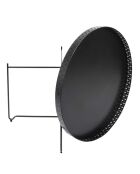 Table d'appoint plateau rond Seville noire - 78x48x78 cm