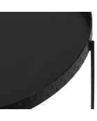 Table d'appoint plateau rond Seville noire - 78x48x78 cm