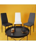 Table d'appoint plateau rond Seville noire - 78x48x78 cm