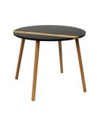 2 Tables gigognes bicolores Relief marron/noir