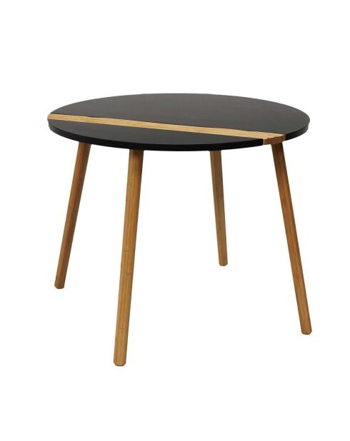 2 Tables gigognes bicolores Relief marron/noir