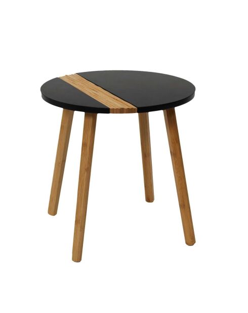2 Tables gigognes bicolores Relief marron/noir