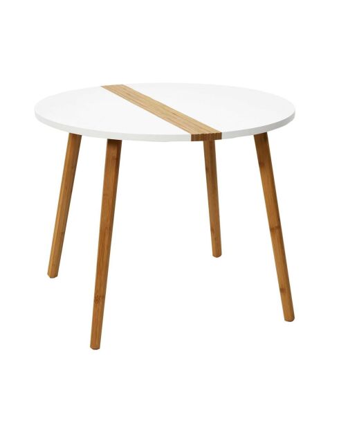 2 Tables gigognes bicolores Relief blanc/marron