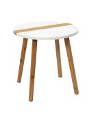 2 Tables gigognes bicolores Relief blanc/marron