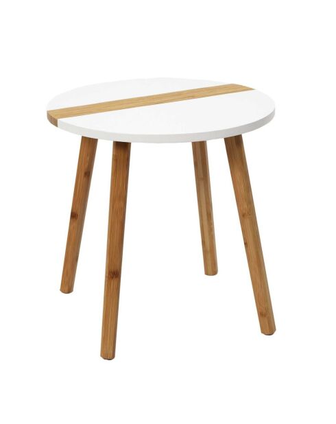 2 Tables gigognes bicolores Relief blanc/marron