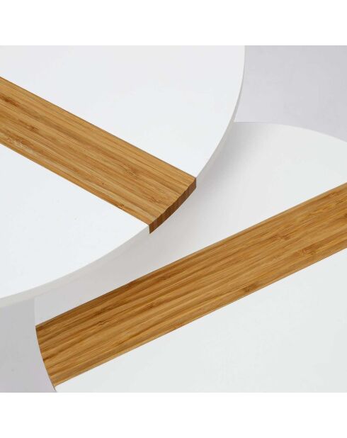 2 Tables gigognes bicolores Relief blanc/marron