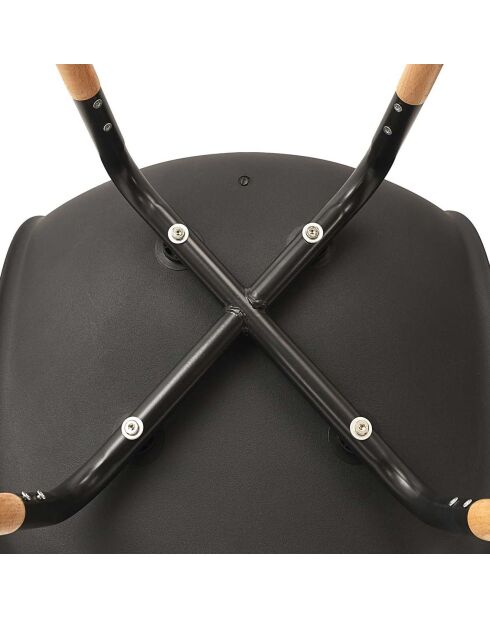 4 Chaises scandinaves Phenix marron/noir - 55x81.9x45.9 cm