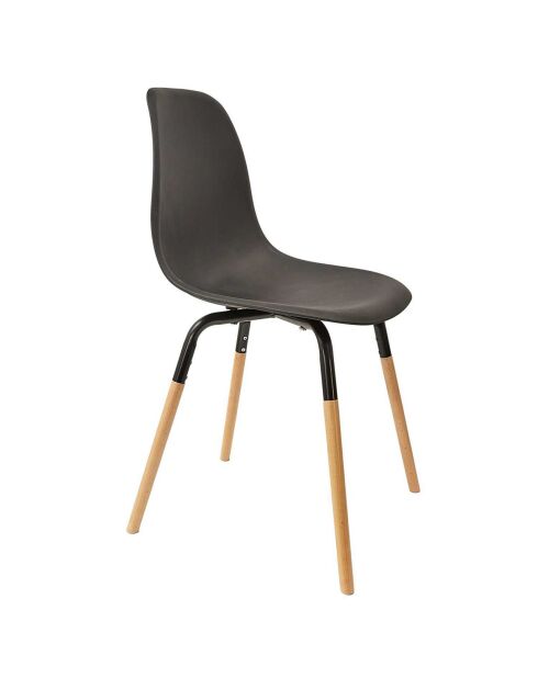 4 Chaises scandinaves Phenix marron/noir - 55x81.9x45.9 cm