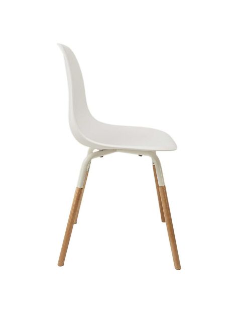 4 Chaises scandinaves Phenix blanc/marron - 55x81.9x45.9 cm