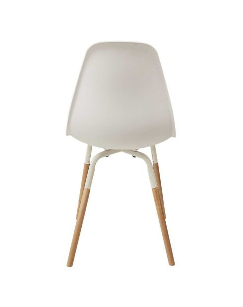 4 Chaises scandinaves Phenix blanc/marron - 55x81.9x45.9 cm