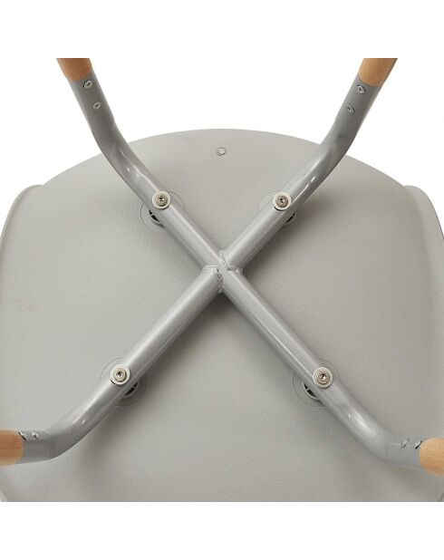 4 Chaises scandinaves Phenix gris/marron - 55x81.9x45.9 cm