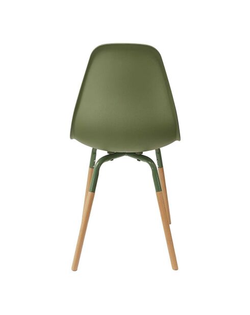4 Chaises scandinaves Phenix vert/marron - 55x81.9x45.9 cm