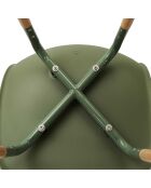 4 Chaises scandinaves Phenix vert/marron - 55x81.9x45.9 cm