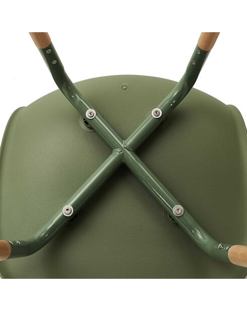 4 Chaises scandinaves Phenix vert/marron - 55x81.9x45.9 cm