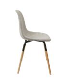 4 Chaises scandinaves Phenix m4 gris/marron - 52.3x85.8x46.8 cm