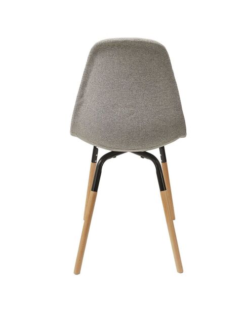 4 Chaises scandinaves Phenix m4 gris/marron - 52.3x85.8x46.8 cm
