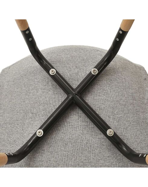4 Chaises scandinaves Phenix m4 gris/marron - 52.3x85.8x46.8 cm