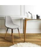 4 Chaises scandinaves Phenix m4 gris/marron - 52.3x85.8x46.8 cm