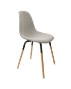 4 Chaises scandinaves Phenix m4 gris/marron - 52.3x85.8x46.8 cm