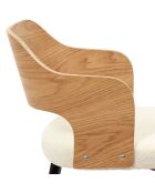 2 Fauteuils bouclette Loki marron/blanc/noir - 76x55x51.5 cm