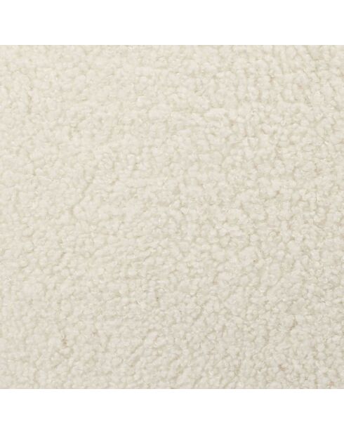 Fauteuil bouclette Erika blanc/marron - 70x72x59 cm