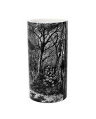 Vase en Céramique cylindre Black Forest noir - 12.8x25x12.8 cm
