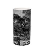 Vase en Céramique cylindre Black Forest noir - 12.8x25x12.8 cm
