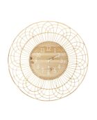 Horloge en Rotin marron/blanc - 70x70x4.5 cm