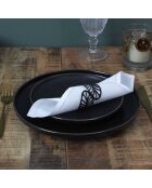 4 Ronds de serviette noirs - 5x4.2x4.4 cm