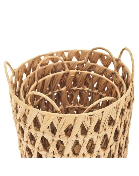 3 Paniers ajourés avec anse marron