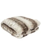 Plaid imitation fourrure luxury blanc/marron - 140x200 cm
