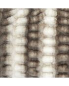 Plaid imitation fourrure luxury blanc/marron - 140x200 cm