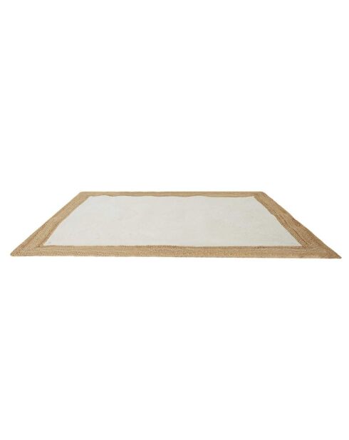 Tapis en Jute & Coton beige - 120x170 cm