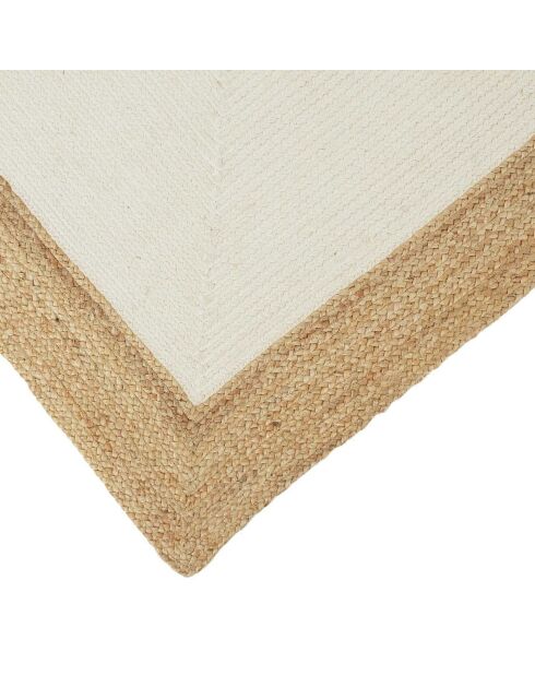 Tapis en Jute & Coton beige - 120x170 cm