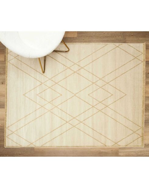 Tapis en Jute & Coton beige - 120x170 cm