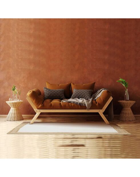 Tapis en Jute & Coton beige - 120x170 cm