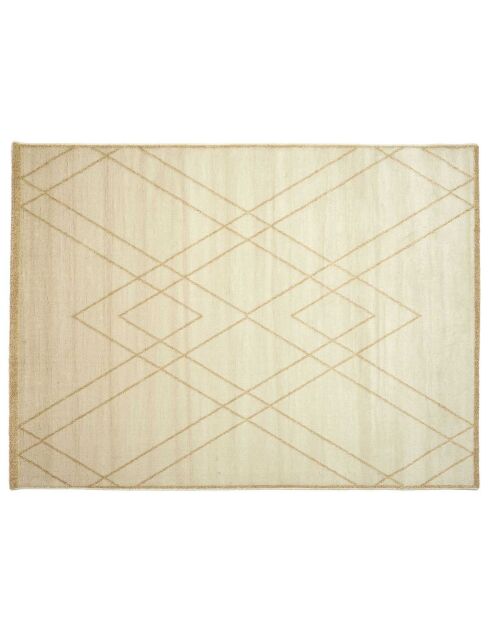 Tapis Londres fil métallisé blanc/beige - 150x200 cm