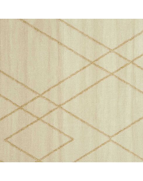 Tapis Londres fil métallisé blanc/beige - 150x200 cm