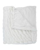 Plaid imitation fourrure luxury blanc - 140x200 cm
