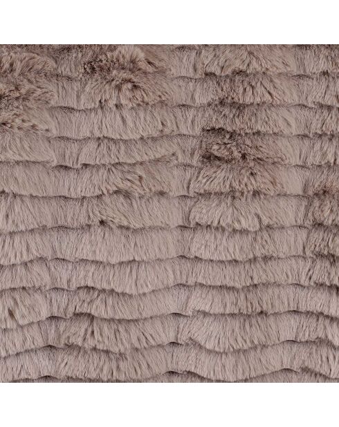 Plaid imitation fourrure Opulence taupe - 120x150 cm