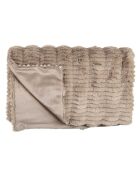 Plaid imitation fourrure Opulence taupe - 120x150 cm