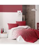 Parure housse de couette Puanline rouge/blanc