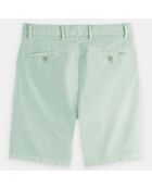 Short en Coton Bio mélangé Regular Fit Stuart vert d'eau